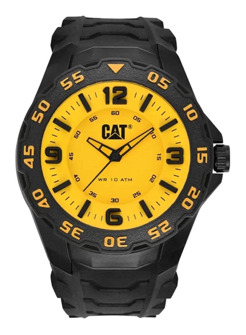 CAT ساعة كات موشن فضية سوداء Lb.111.21.731 0 سوداء صفراء - Image 1